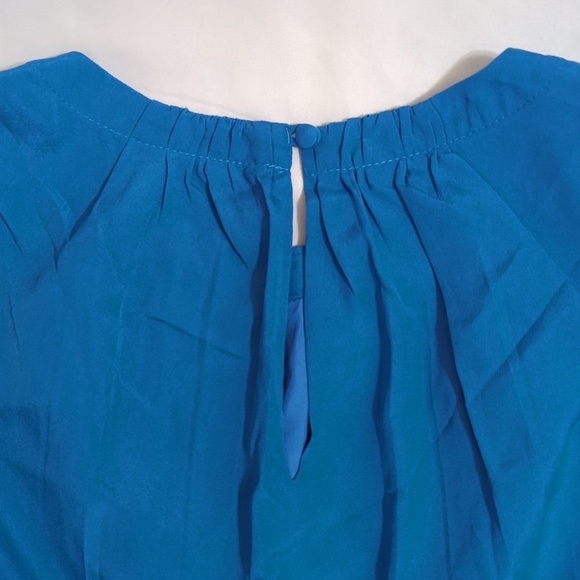 NWT LOFT Sleeveless Maxi Dress, Color Blue/Cream Size 2P - Picture 8 of 14